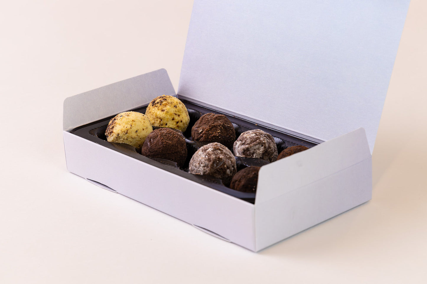 Caja de trufas de chocolate